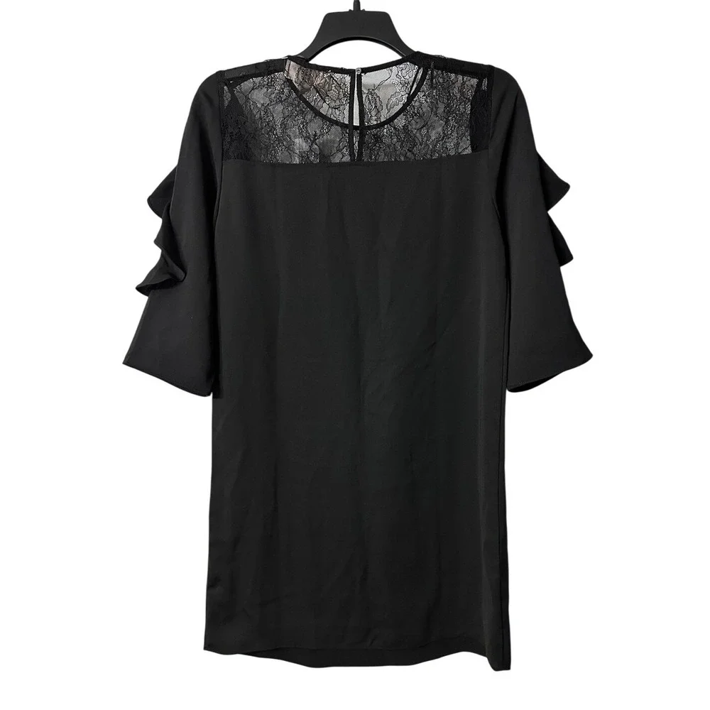 NWT‎ Philosophy Womens Black Short Sleeve Lace Casual Dress Size Small